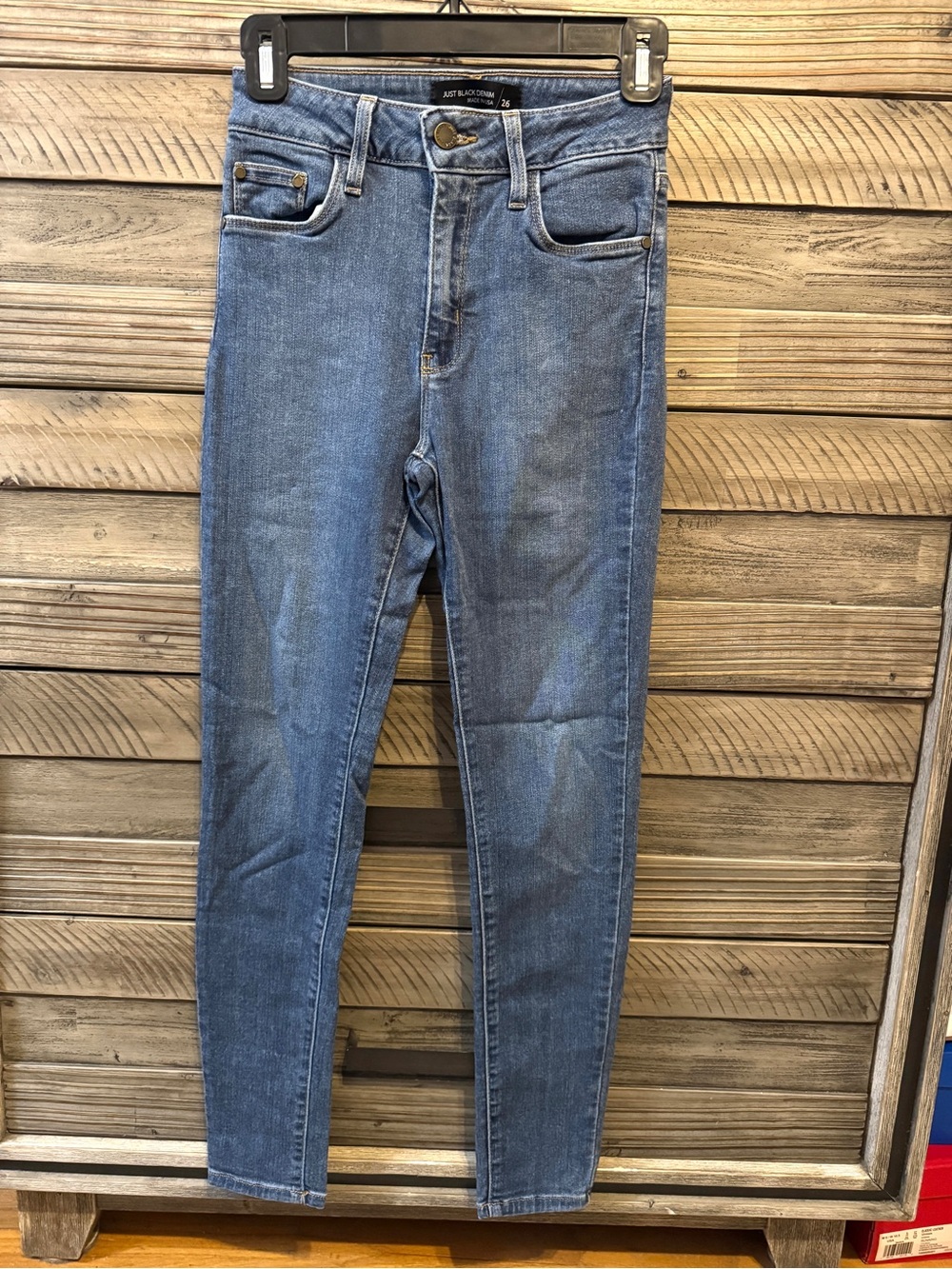 Just Black Skinny High-Rise Jeans in Medium Blue